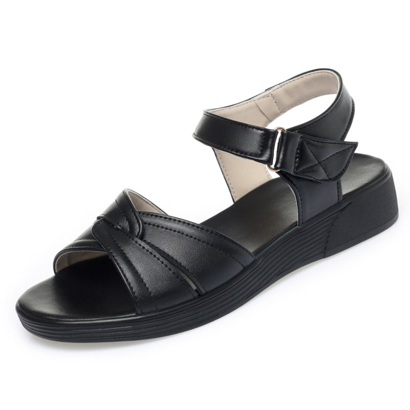 Sandales confortables pour femmes avec design élégant de lanières et talon bloc stable Heidi-Mode