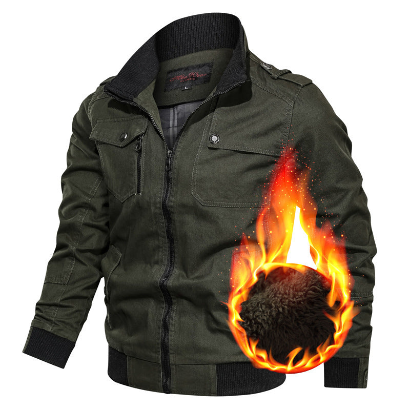 Veste pilote bomber multifonctionnelle pour hommes avec gilet intérieur en teddy amovible, épaulettes et fermeture éclair cachée Echo Archiv