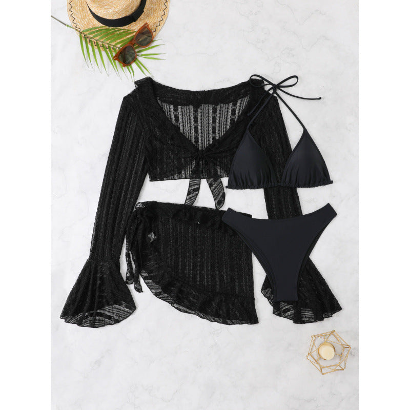 Ensemble de bikini pour femmes avec veste de plage transparente Echo Archiv