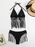 Bikini d'été décontracté pour femmes avec franges à la mode R&B