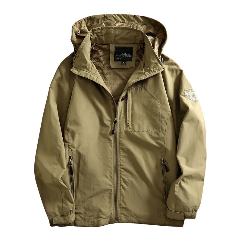 Veste d'extérieur légère pour hommes Windbreaker avec revêtement déperlant et doublure en mesh respirant Echo Archiv