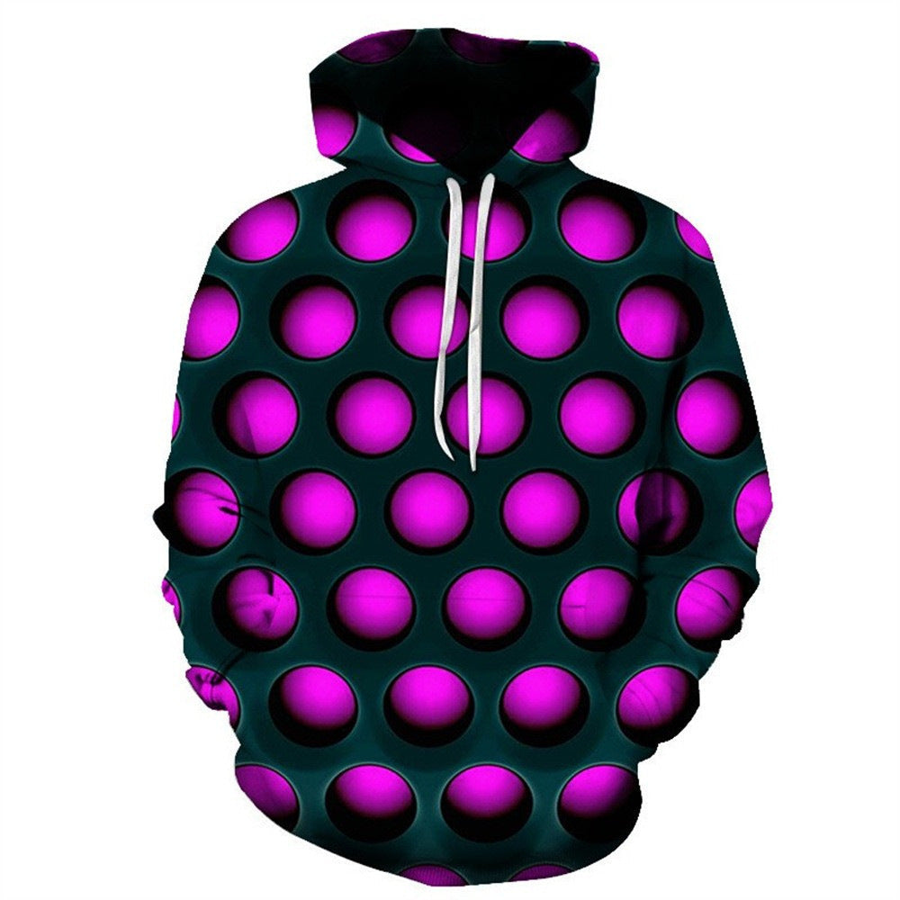 Sweat à capuche créatif pour femmes avec motif géométrique Echoarchiv