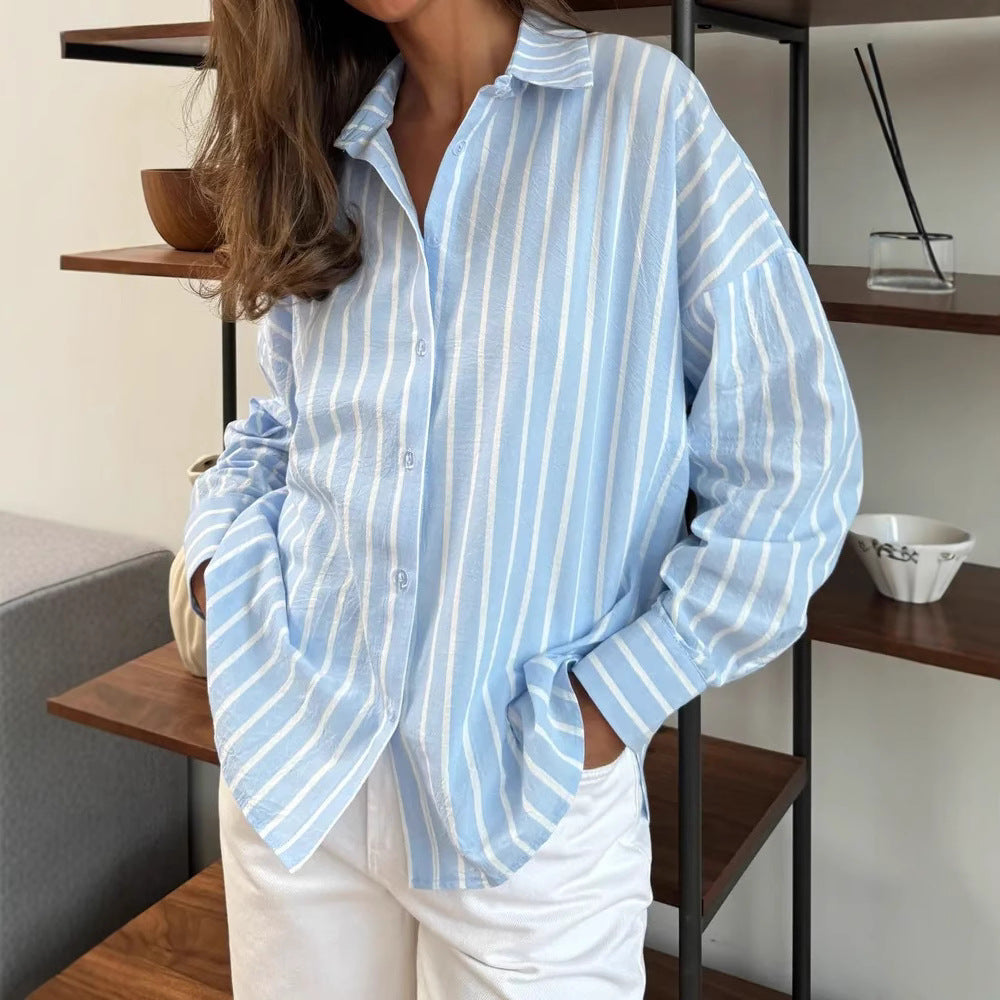 Chemise à rayures décontractée et légère pour femmes Echo Archiv