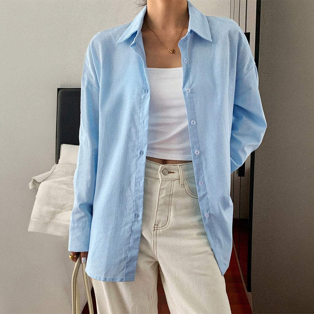 Ensemble d'été deux pièces pour femmes composé d'une chemise oversize légère et d'une robe mini sans manches Echo Archiv