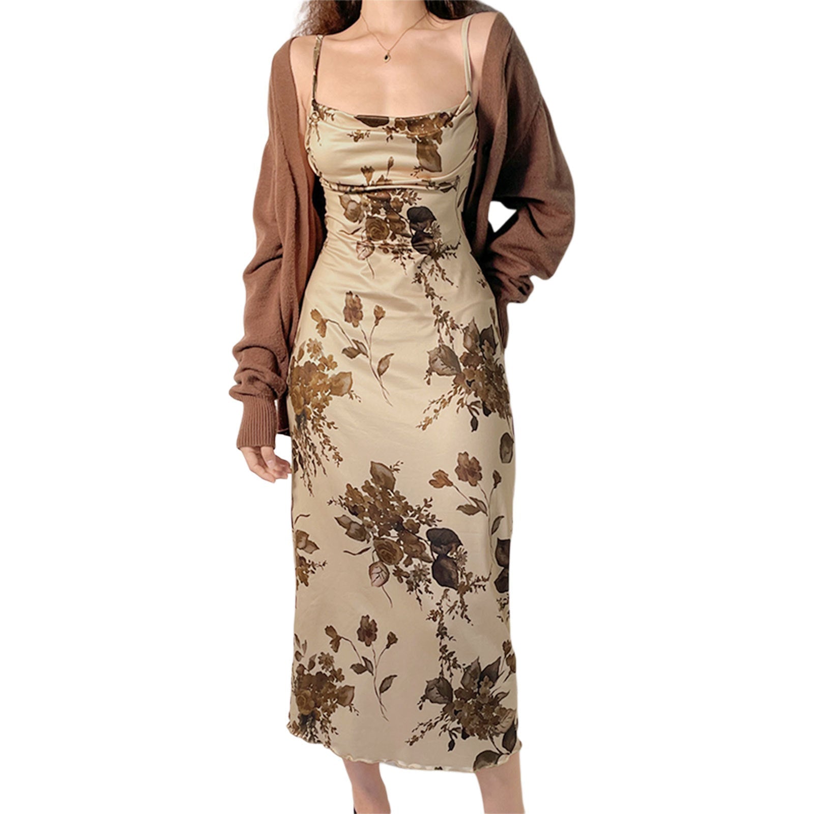 Robe maxi femme avec un élégant design floral - Mode Heidi
