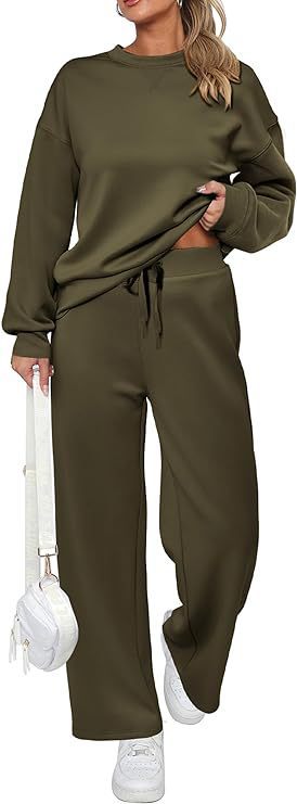 Ensemble de lounge pour femmes en French-Terry à deux pièces avec pull à col rond oversize et jogger taille haute Echo Archiv
