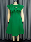 Robe femme avec col extravagant et détails raffinés R&B