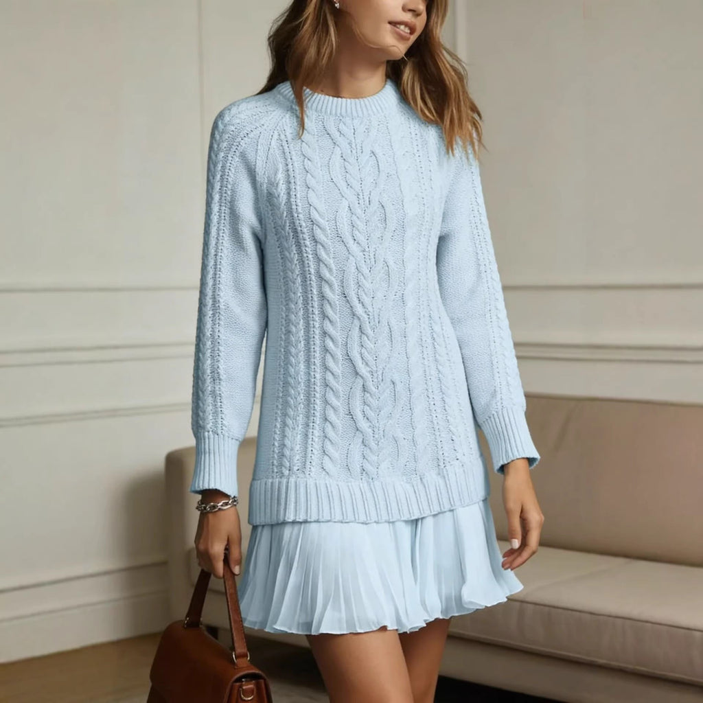 Robe pull à manches longues pour femmes