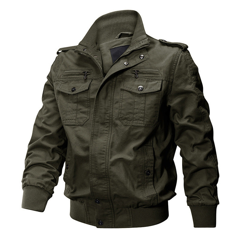 Veste bomber de terrain robuste pour hommes avec fermeture éclair, épaulettes et plusieurs poches fonctionnelles Echo Archiv