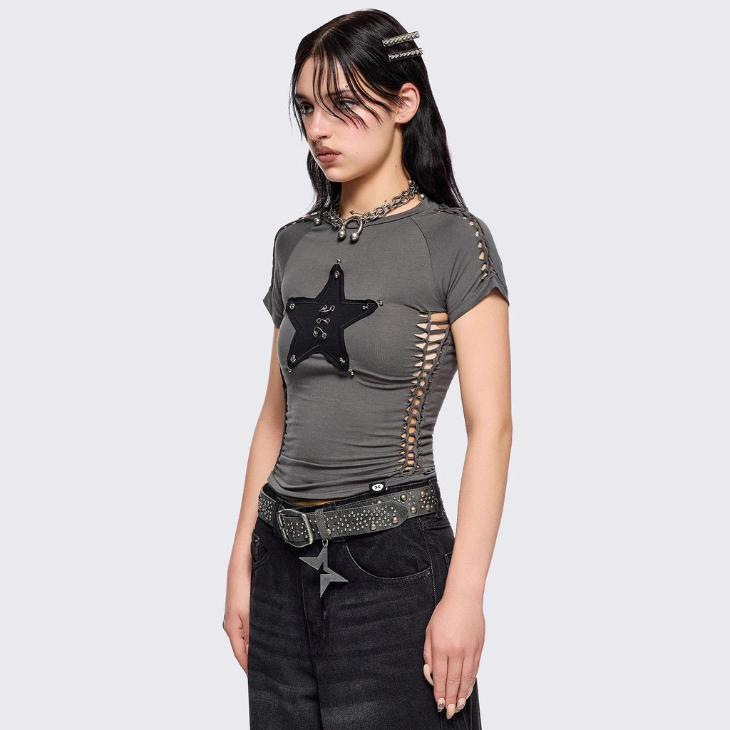 T-shirt ajusté pour femmes avec design étoile R&B