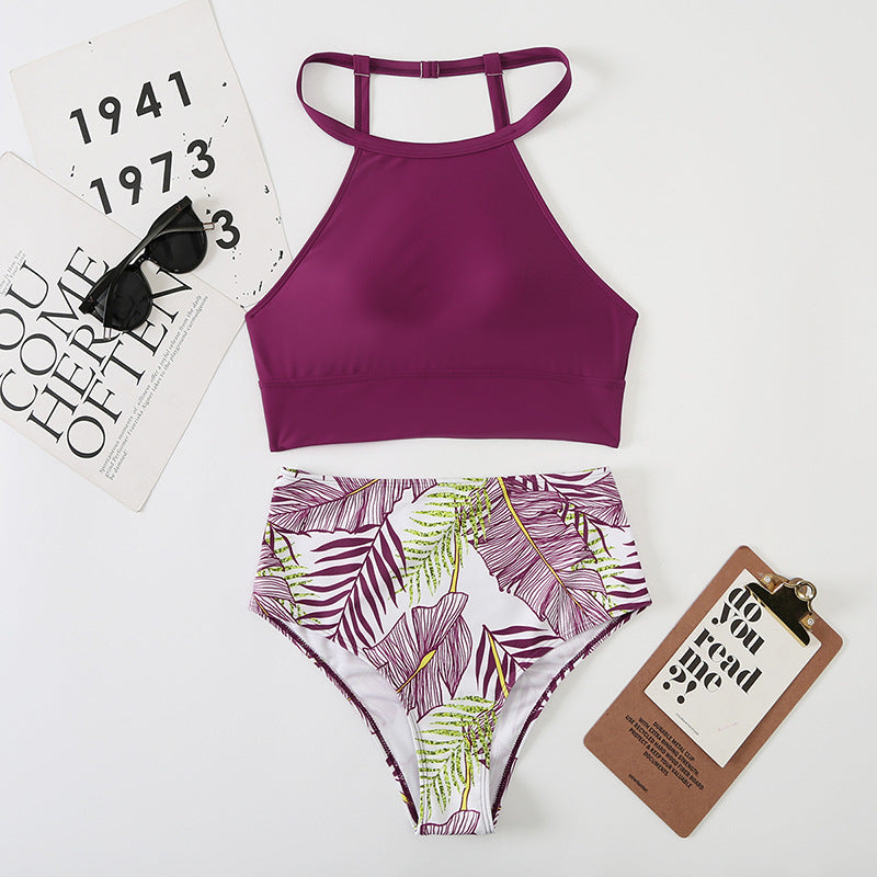 Ensemble de bikini taille haute pour femmes avec crop-top stylé Echo Archiv