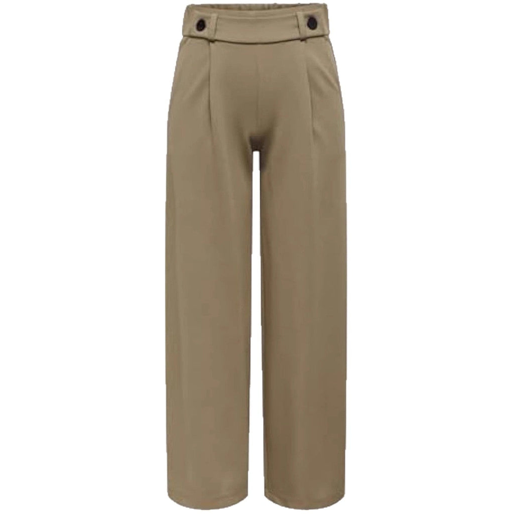 Pantalon Culotte Taille Haute pour Femmes avec Ceinture Décorative et Jambe Large