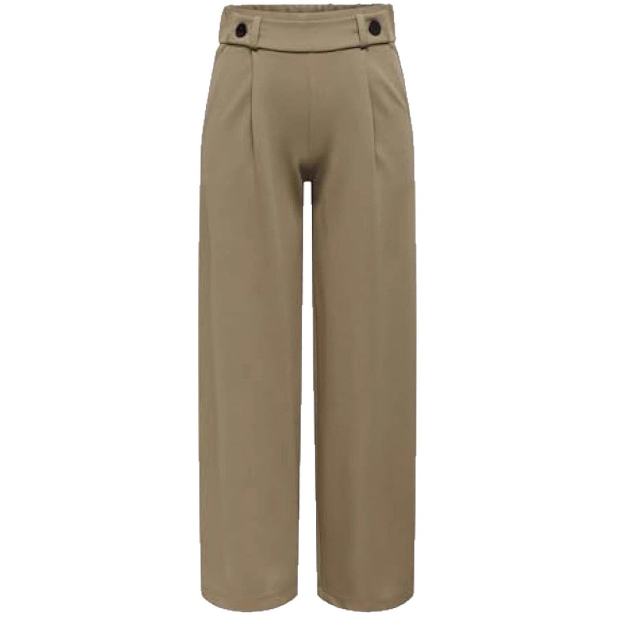 Pantalon Culotte Taille Haute pour Femmes avec Ceinture Décorative et Jambe Large