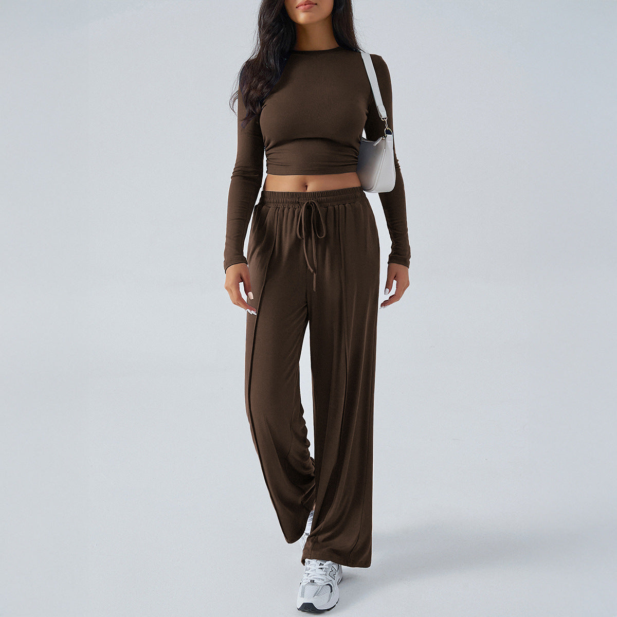 Pantalon lounge large pour femmes avec taille élastique et qualité jersey fluide Echo Archiv