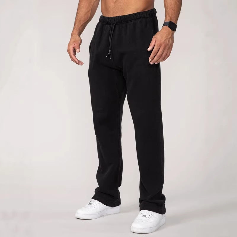 Pantalons de survêtement droits pour hommes en French-Terry avec ceinture élastique et cordon Echo Archiv
