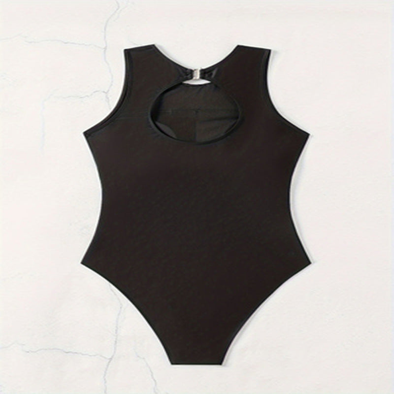 Maillot de bain une pièce sportif pour femmes avec un design color block stylé R&B