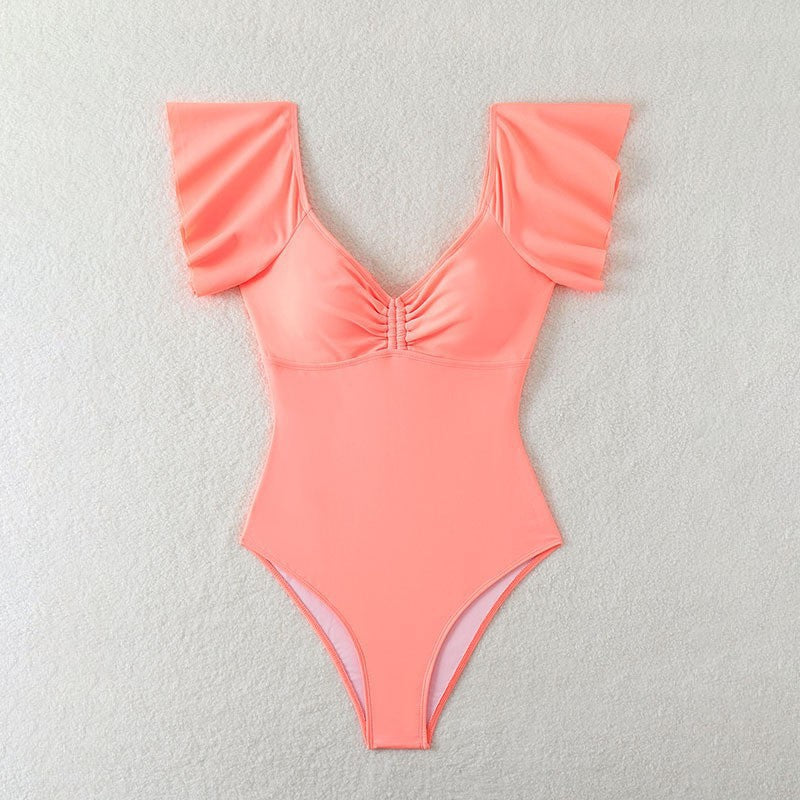 Maillot de bain une pièce élégant pour femmes avec volants R&B
