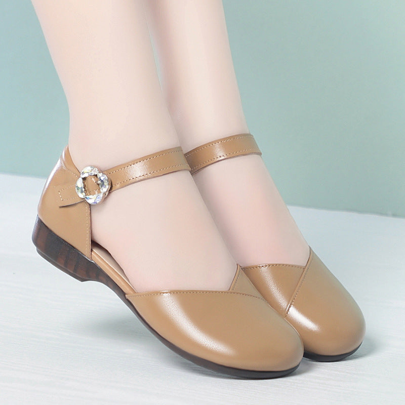 Ballerines à lanières confortables pour femmes avec boucle à la mode Heidi-Mode