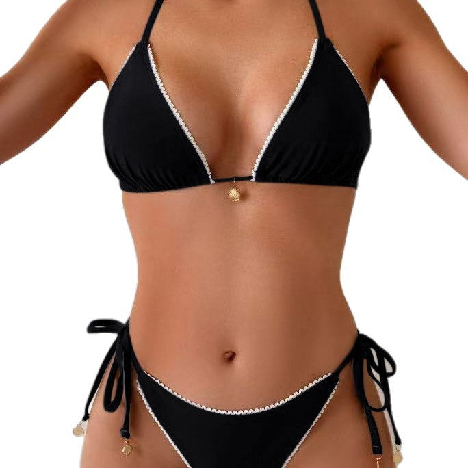Bikini triangle pour femmes avec détails décoratifs en perles Echo Archiv