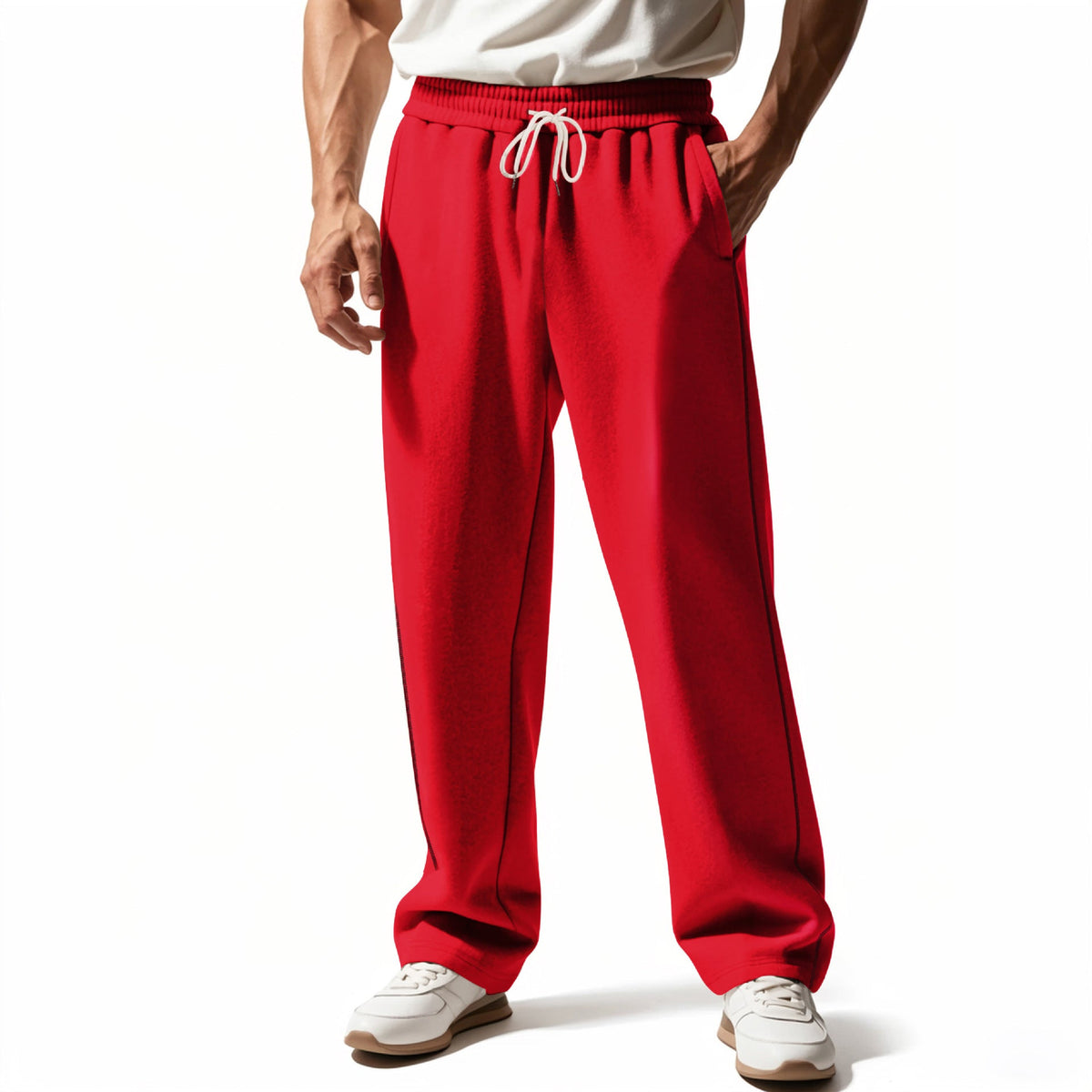 Pantalons de survêtement pour hommes nan à coupe décontractée avec couture décorative sur le côté, ceinture de confort élastique et poches profondes Echo Archiv