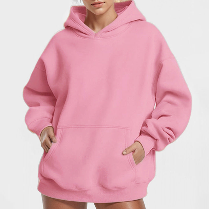 Pull à capuche décontracté pour femmes en French Terry avec coupe d'épaule basse et poche kangourou Echo Archiv