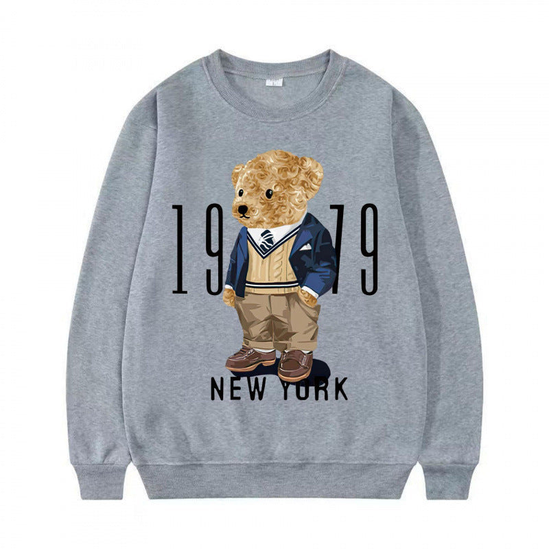 Sweatshirt confortable pour femmes avec motif d'ours Echoarchiv