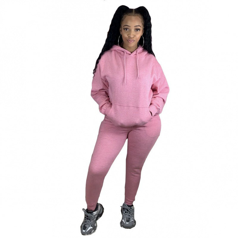 Ensemble de loisirs pour femmes en deux parties avec un sweat à capuche oversize et des leggings taille haute, coupe slim Echo Archive