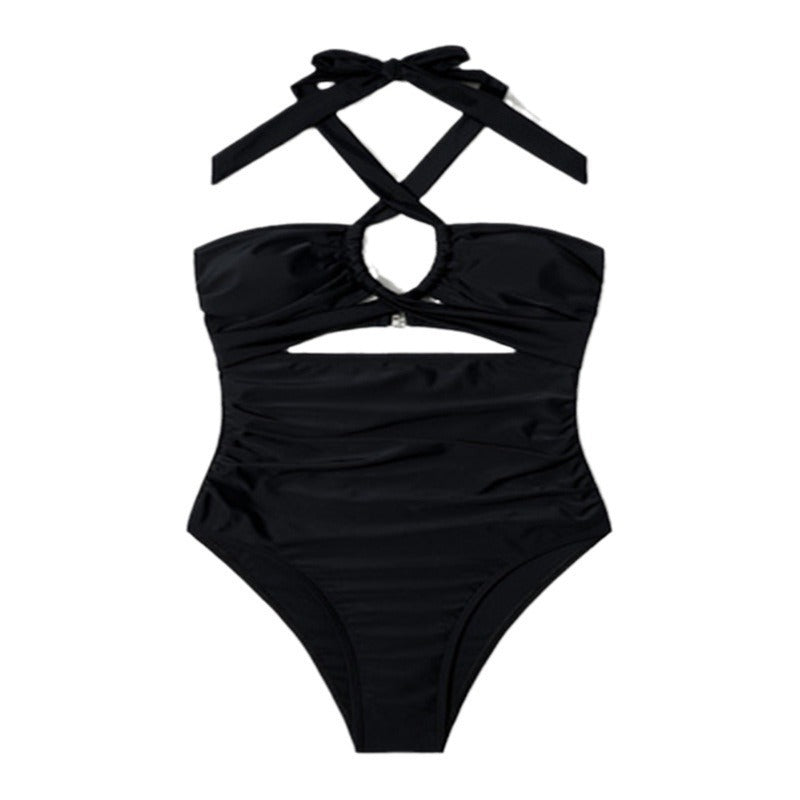 Maillot de bain une pièce élégant pour femmes avec détails découpés R&B