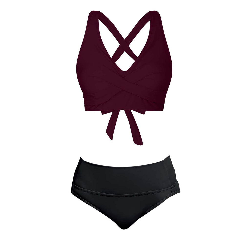 Maillot de bain deux pièces pour femmes avec design floral R&B