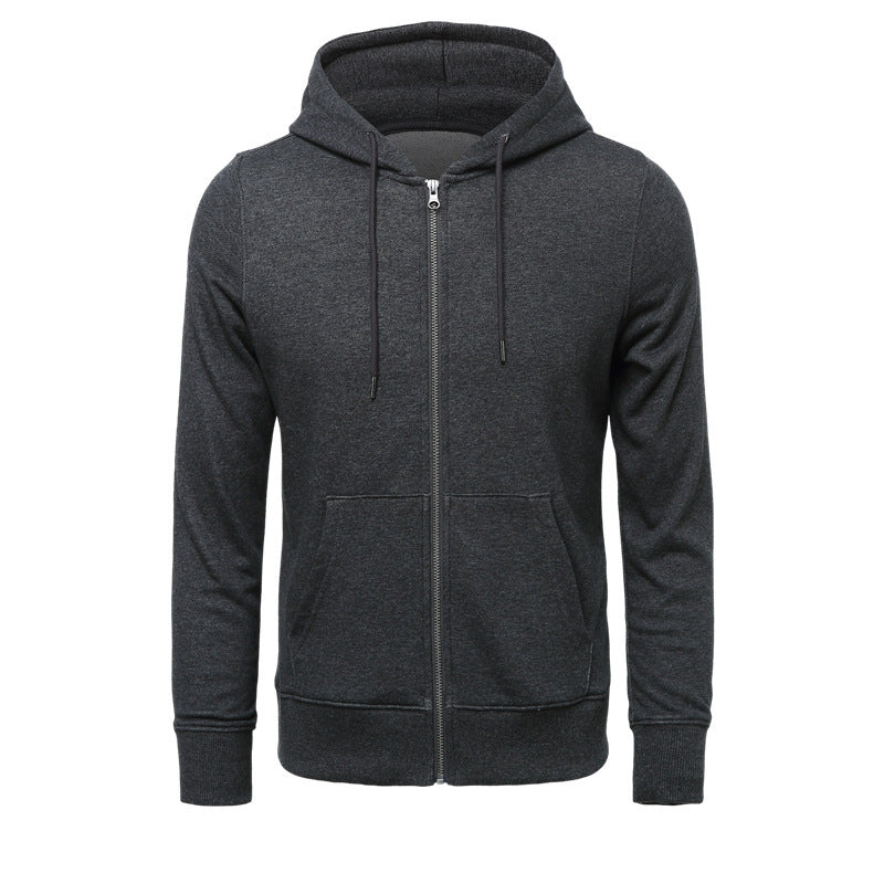 Hoodie zippé pour hommes, coupe slim avec fermeture éclair en métal, capuche double épaisseur et poche kangourou Echo Archiv