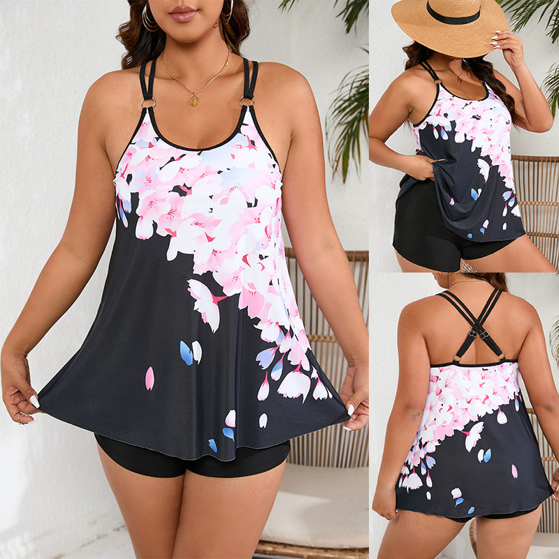 Haut de Tankini Femme avec Design Floral et Coupe Flatteuse R&B