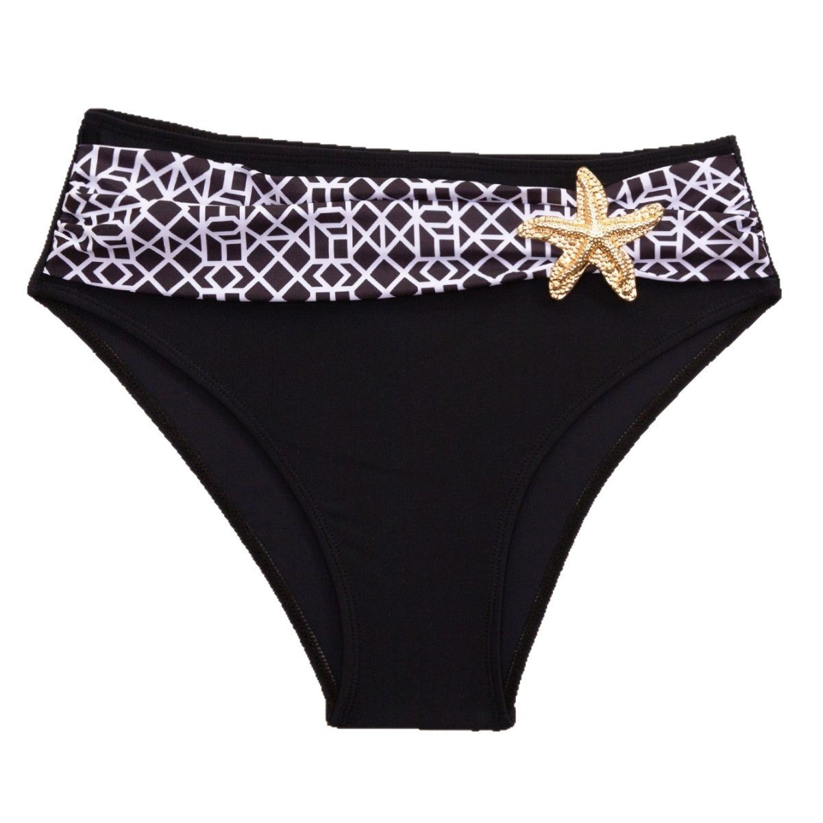 Bikini femme taille haute avec motif tissé Echo Archiv