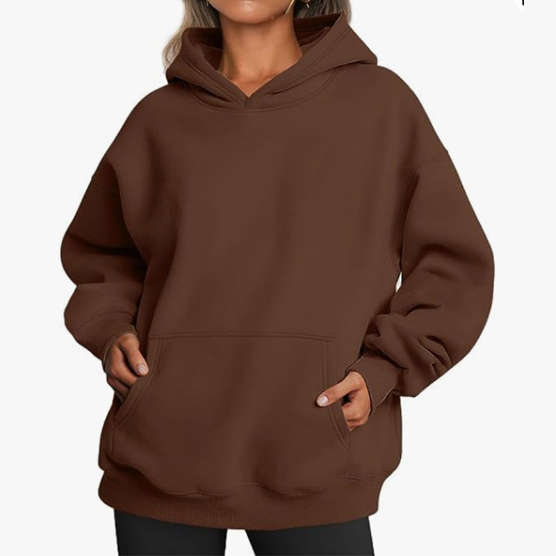 Pull à capuche en molleton Relax pour femmes avec poche kangourou, dos allongé et épaules tombantes Echo Archiv