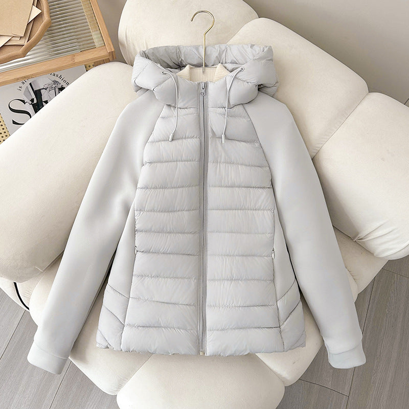 Veste hybride légère pour femmes avec devant mat, panneaux de manches élastiques et isolation thermique chaude Echo Archiv