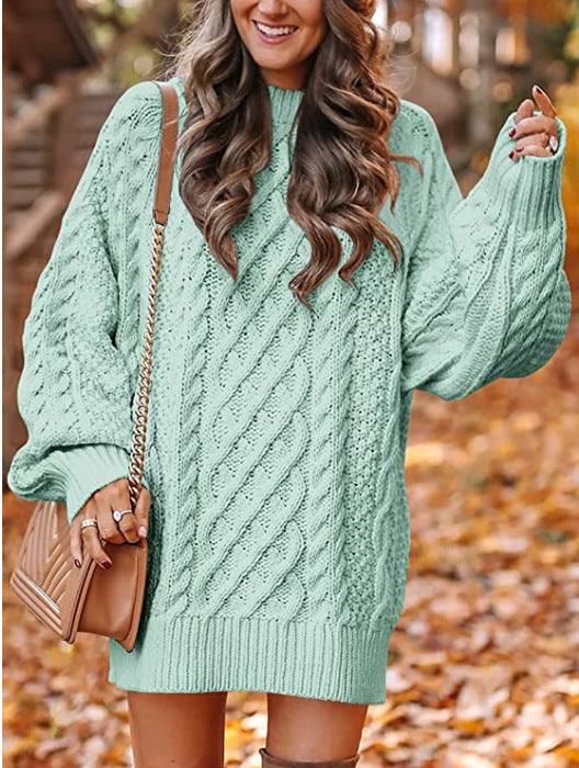 Pull Oversize Femme avec Détail en Tricot à Câbles