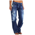 Jeans pour femmes taille haute déchirés Relaxed Fit avec ourlet effiloché Echo Archiv