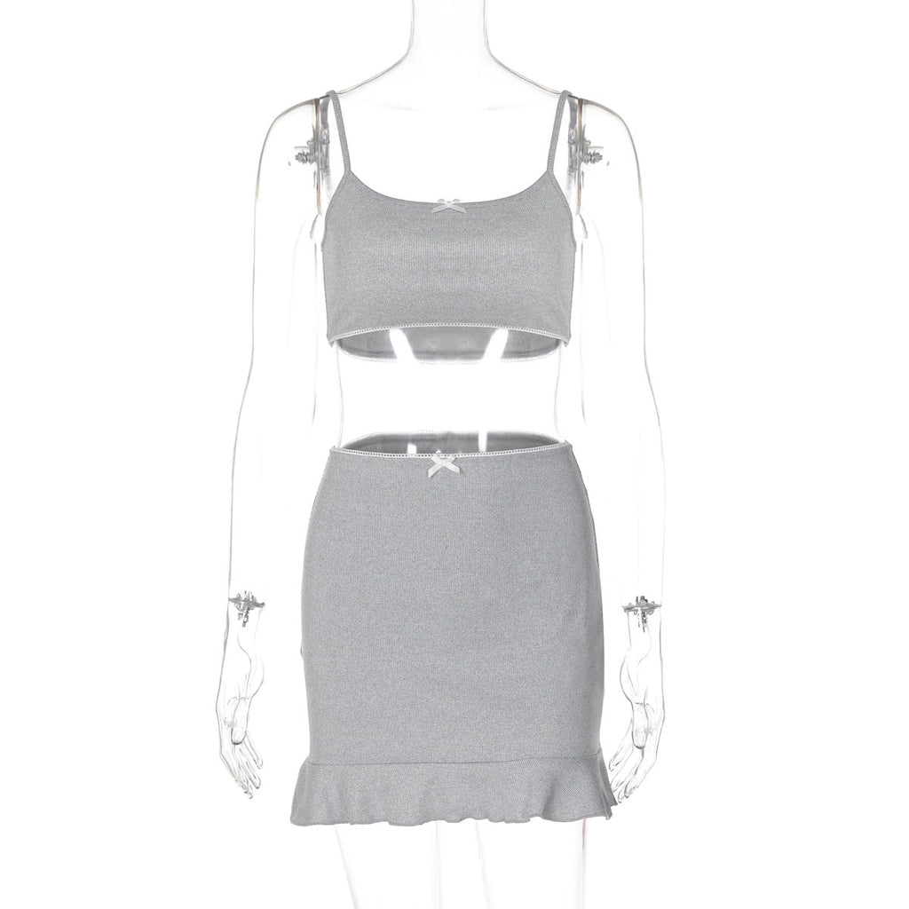 Ensemble Femme Deux Pièces avec Détails Volants R&B