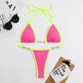 Bikini Triangle Femme avec design en rib et éléments décoratifs R&B