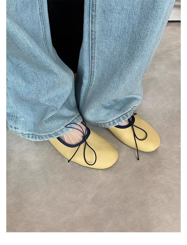 Ballerines pour femmes avec construction de sangle élastique et semelle intérieure confortable R&B