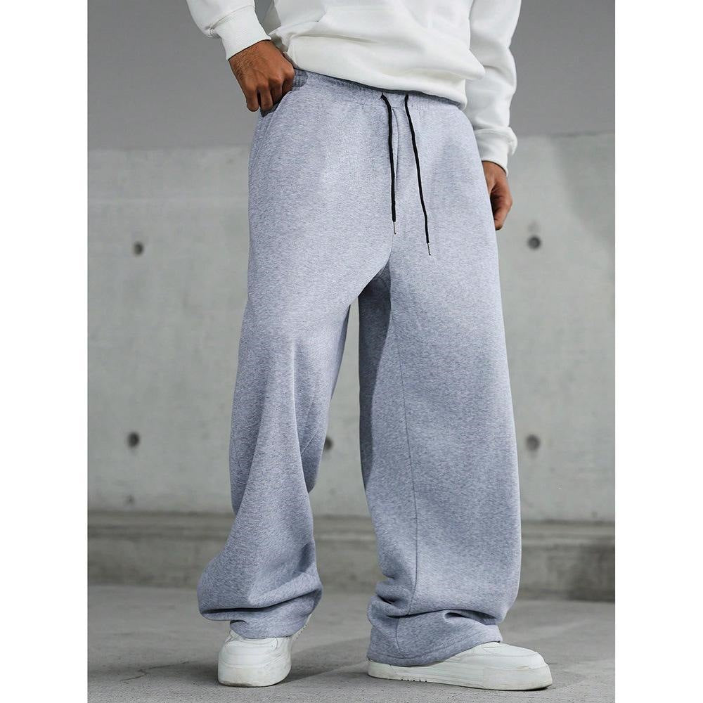 Pantalon Relax-Fleece pour hommes avec taille large, entrejambe bas, cordon élastique et poches latérales décontractées Echo Archiv
