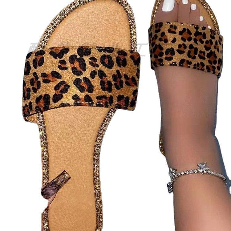 Pantoufles transparentes pour femmes avec accents scintillants R&B