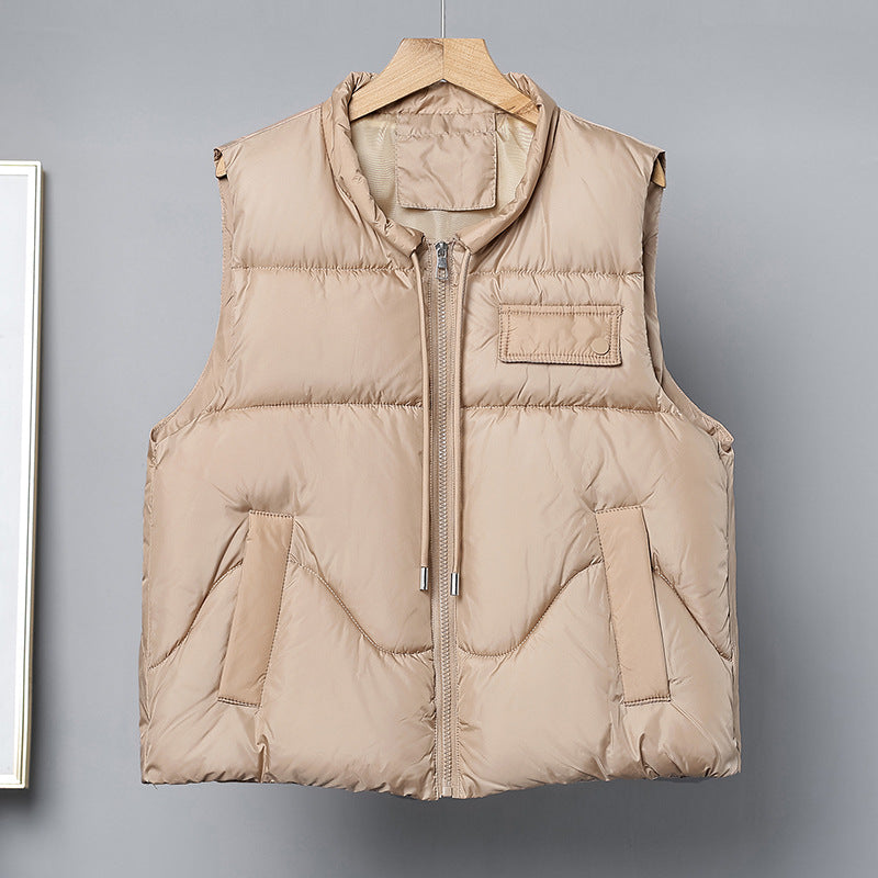 Gilet thermo matelassé léger pour femmes avec col montant, fermeture éclair cachée et poches à rabat fonctionnelles Echo Archiv