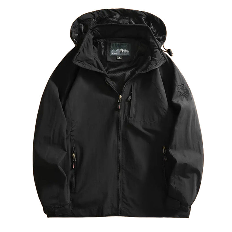 Veste d'extérieur légère pour hommes Windbreaker avec revêtement déperlant et doublure en mesh respirant Echo Archiv