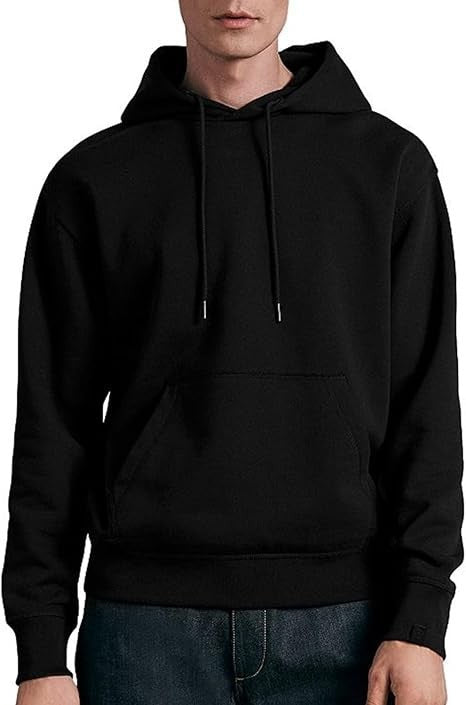 Homme sweat à capuche décontracté avec poche kangourou, cordon de serrage et bords côtelés Echo Archiv