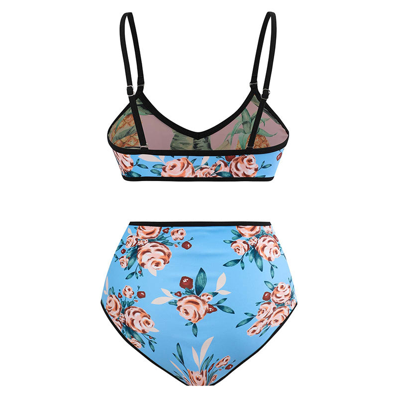 Ensemble de bikini taille haute pour femmes avec design floral et coupe confortable Echo Archiv