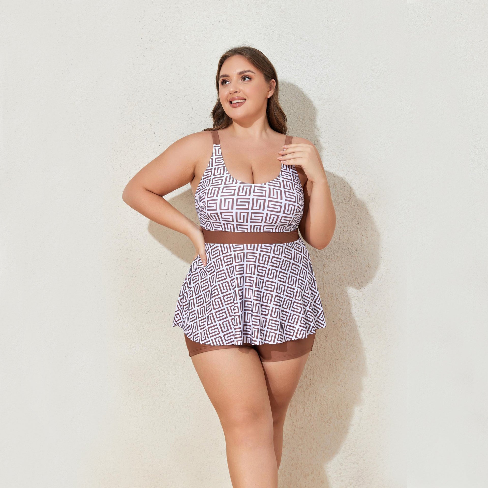 Ensemble Tankini Femme avec Haut Fluide à la Mode R&B