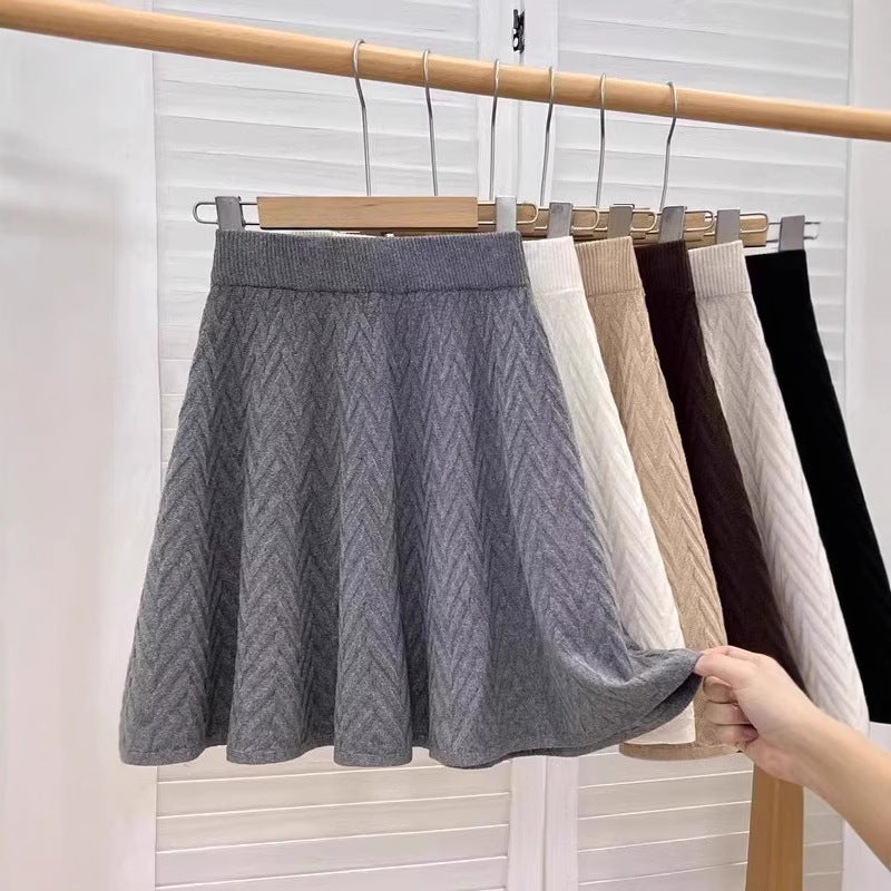 Jupe plissée en tricot pour femmes avec motif en torsade Echo Archiv