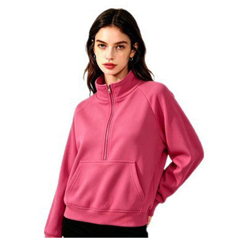 Sweat à capuche sportif pour femmes avec col montant Echoarchiv