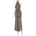 Robe maxi femme avec design décolleté et fente décorative Heidi-Mode