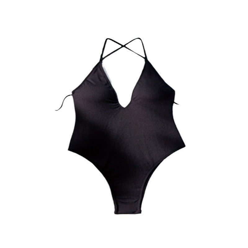Maillot de bain élégant pour femmes avec décolleté en V profond et bretelles à nouer R&B